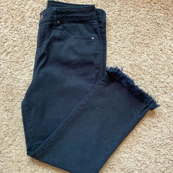 Earl straight stretchy jeans w/raw or fringed bottom coastalcowgirl Runs Big - Picture 1 of 11